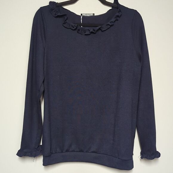 NWT Coeur de Vague Navy Blue Sweater - Picture 1 of 6